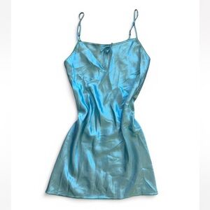 Vintage blue mini slip dress